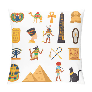 Personality  Egypt Touristic Icons Set  Pillow Covers