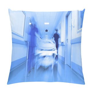 Personality  Bed In A Modern Clinic Corridor Pillow Covers