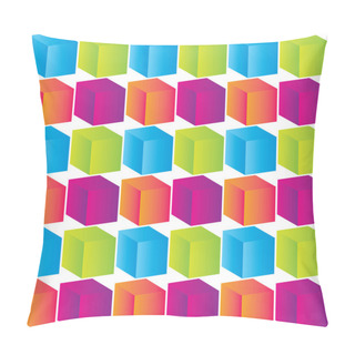 Personality  Abstract Background With Colorful Cubes Pillow Covers