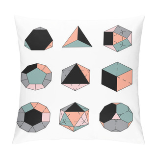 Personality  Set Of Icons, Geometric Logo Pillow Covers