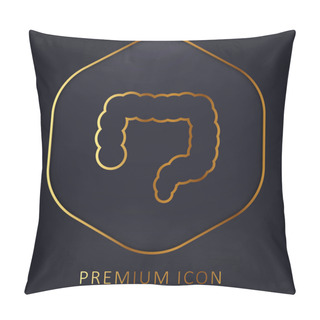 Personality  Big Intestines Golden Line Premium Logo Or Icon Pillow Covers