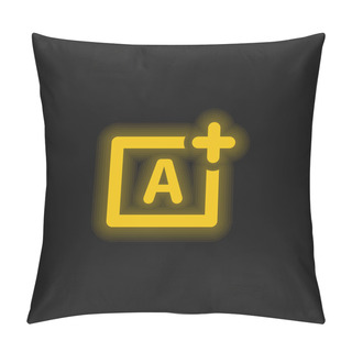 Personality  Aperture Priority Yellow Glowing Neon Icon Pillow Covers