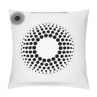 Personality  Halftone Dots Circle Pillow Covers