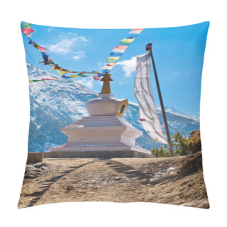 Personality  Buddhist Stupa In Mountains Pillow Covers