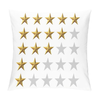Personality  Vector Golden Star. Pillow Covers