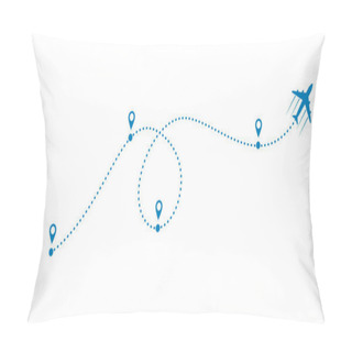 Personality  Plane And Path Pillow Covers