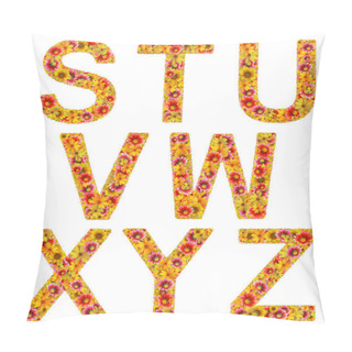 Personality  Flowers Letters S-Z Pillow Covers