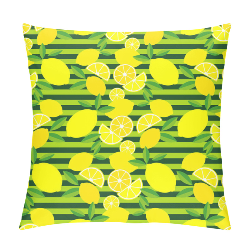 Personality  Seamless pattern with decorative lemons. Cute cartoon. Summer garden. Vector illustration. Can be used for wallpaper, textile, invitation card, wrapping, web page background. pillow covers