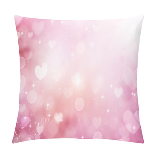Personality  Valentine Hearts Abstract Pink Background. St.Valentine's Day Pillow Covers