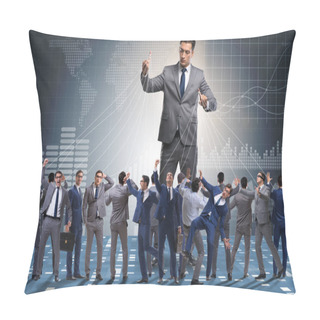 Personality  Boss Employee Manipulating His Staff In Business Concept Pillow Covers