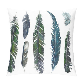 Personality  Watercolor Drawing Feathers Pillow Covers