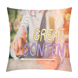 Personality  Text Sign Showing Great Content. Conceptual Photo Satisfaction Motivational Readable Applicable Originality. Pillow Covers