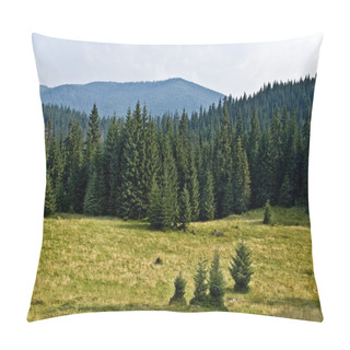 Personality  Pine Tree Forrest In The Montains Pillow Covers