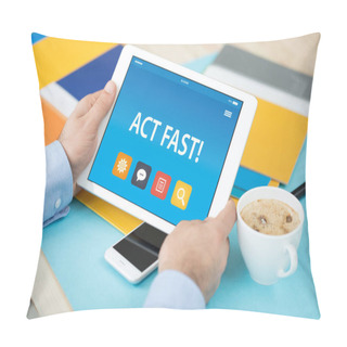 Personality  TEXT ON TABLET SCREEN Pillow Covers