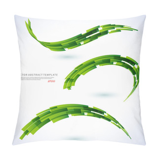 Personality  Abstract 3d Icon Set With Ribbon Elements Pillow Covers