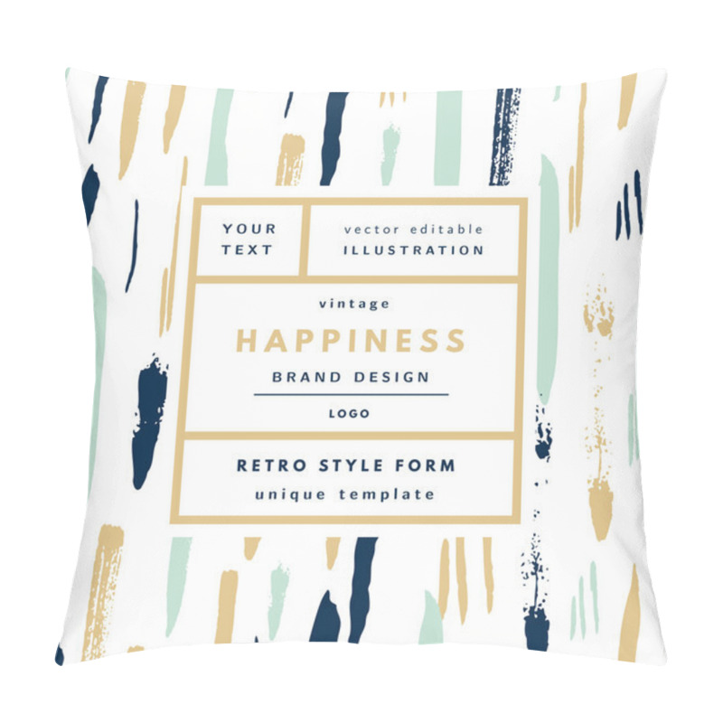 Personality  Happiness  Retro label package template pillow covers