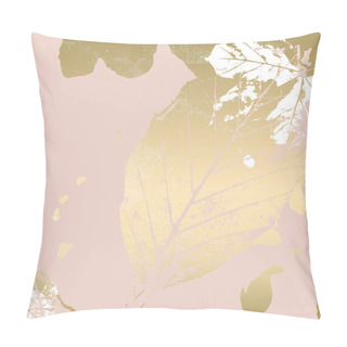 Personality  Autumn Foliage Rose Gold Blush Background Pillow Covers