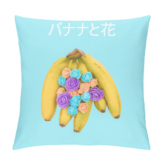 Personality  Bananas And Flowers. Asia Vibes Creative Minimal Surreal Pillow Covers