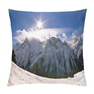 Personality  Winter In Dombay. Background  View Pillow Covers