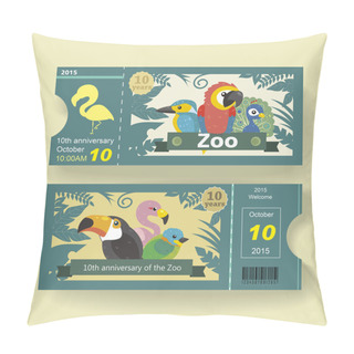 Personality  10th Anniversary Ticket Design Template For Zoo Pillow Covers