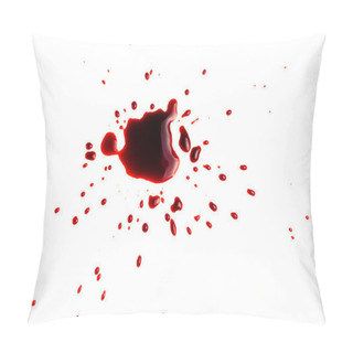 Personality  Blood On A White Background. Drops And Splashes Of Blood On A White Background. Pillow Covers