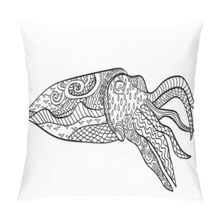 Personality  Cuttlefish With High Details. Pillow Covers