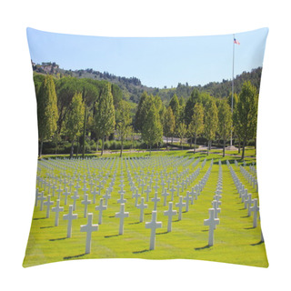 Personality  Sacred Ground: WWII American Soldier Graves In Italy Pillow Covers