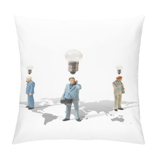 Personality  Business Man Miniature Figure Pillow Covers