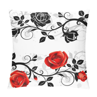 Personality  Ornament With Roses Pillow Covers