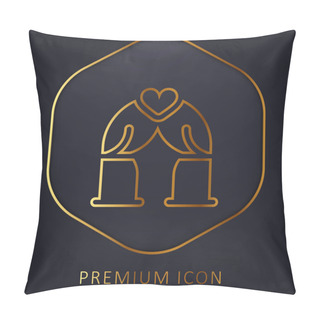 Personality  Arch Golden Line Premium Logo Or Icon Pillow Covers