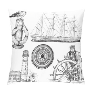Personality  Sea And Nautical Elements Pillow Covers
