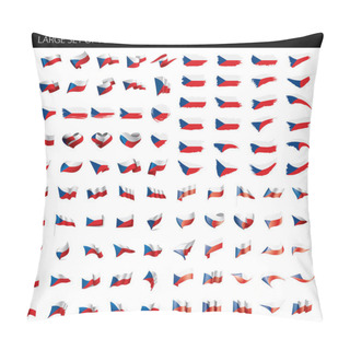Personality  Czechia Flag, Vector Illustration Pillow Covers