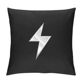 Personality  Bolt Silver Plated Metallic Icon Pillow Covers