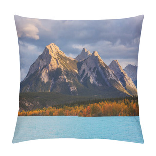 Personality  Beautiful Autumn Season In Canadian Mountains. Fall Background. Pillow Covers