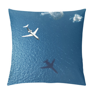 Personality  Airplane Flies Over A Sea Pillow Covers