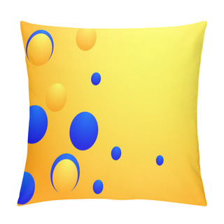Personality  Abstract Background With Yellow And Blue Circles On Gradient Screen Pillow Covers