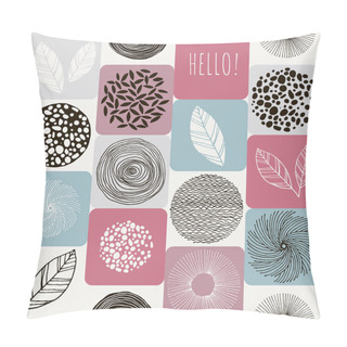 Personality  Squares With Elements Of Flowers And Leaves Pillow Covers