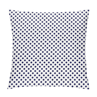 Personality  Navy Blue And White Small Polka Dots Pattern Repeat Background Pillow Covers