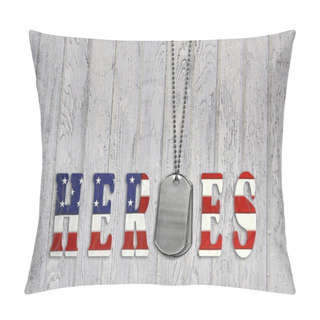 Personality  Military Heroes With Dog Tags Pillow Covers