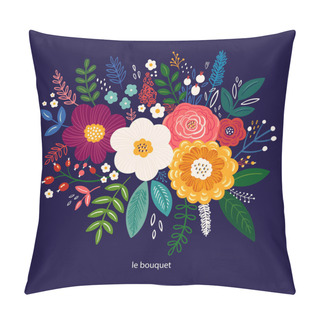 Personality  Beautiful Romantic Flower Template With Roses, Leaves And Flowers Pillow Covers