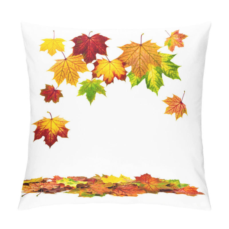Personality  Colorful Autumn Leaves Falling Down Pillow Covers