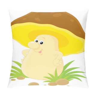 Personality  Yellow Mushroom Character Pillow Covers