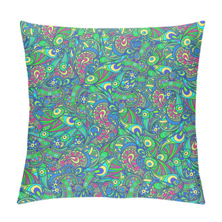 Personality  Vector Abstract Doodle & Paisleys Pattern Pillow Covers