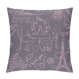 Personality  Valentine Doodles Pillow Covers