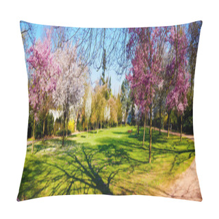 Personality  Panoramic View Of A Park  Pillow Covers