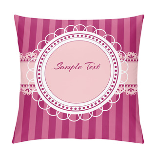 Personality  Pink Vector Background With Lace Pillow Covers