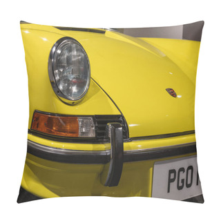 Personality  Sparkford.Somerset.United Kingdom.January 7th 2024.A Porsche 911 Carrera RS 2.7 From 1973  Is On Show At The Haynes Motor Museum In Somerset Pillow Covers
