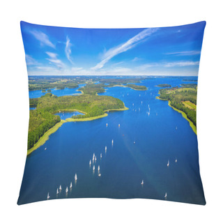 Personality  Aerial View Of Masuria, The Land Of A Thousand Lakes Pillow Covers