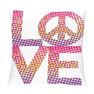 Personality  Halftone LOVE-Peace Pillow Covers