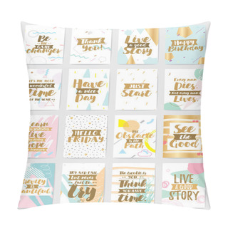Personality Creative Cards With Abstract Geometric Backgrounds Pillow Covers